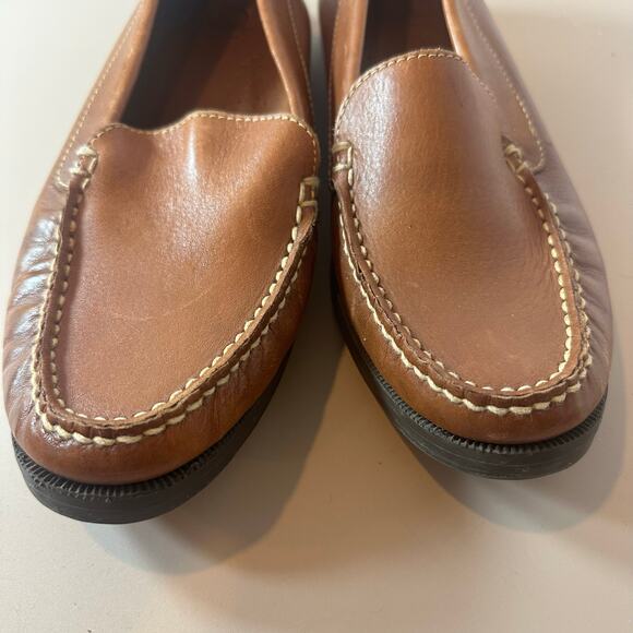 Decoys by Auditions Leather Slip On Loafers Flats 10.5 10.5N Women's Camel Brown - Picture 3 of 12